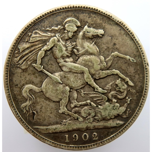 3112 - 1902 - Silver Crown of King Edward VII. P&P Group 1 (£14+VAT for the first lot and £1+VAT for subseq... 