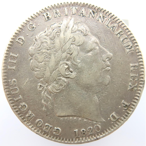 3114 - 1820 - Silver Crown of King George III (LX type). P&P Group 1 (£14+VAT for the first lot and £1+VAT ... 