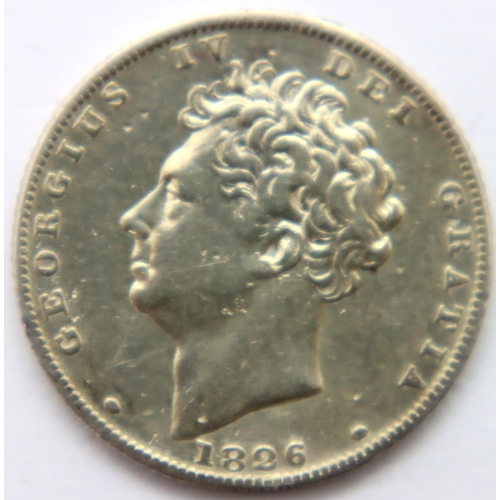 3128 - 1826 - Silver Sixpence of King George IV. P&P Group 1 (£14+VAT for the first lot and £1+VAT for subs... 