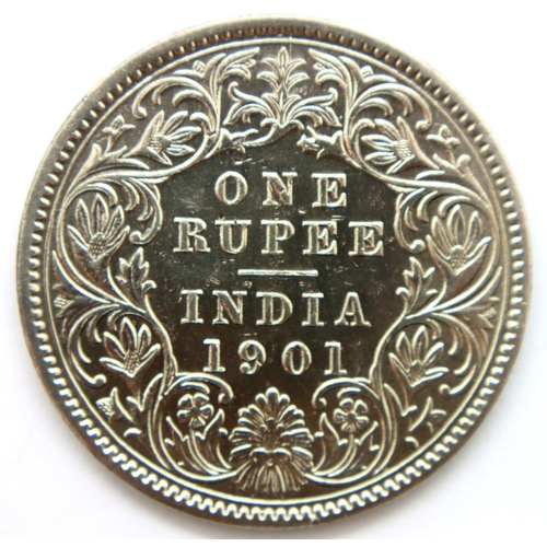 3138 - 1901 - Silver Rupee of Queen Victoria - Colonial India. P&P Group 1 (£14+VAT for the first lot and £... 