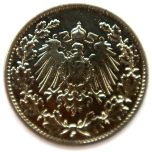 3142 - 1918 - Silver Half Mark of The Reich - Mint mark J - Hamburg. P&P Group 1 (£14+VAT for the first lot... 