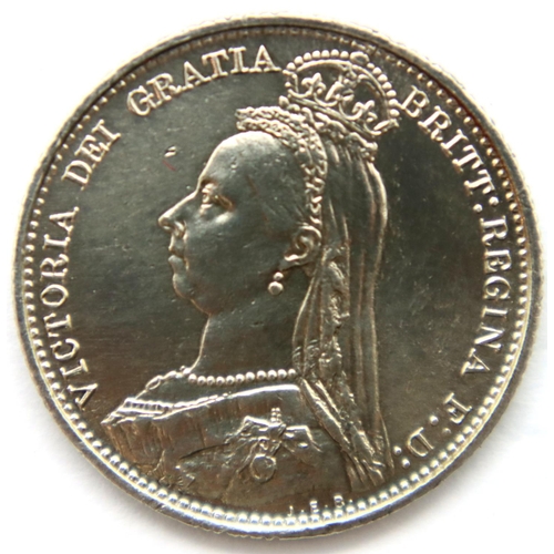 3143 - 1887 - Silver Sixpence of Queen Victoria. P&P Group 1 (£14+VAT for the first lot and £1+VAT for subs... 