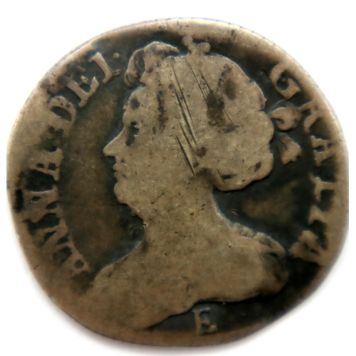 3151 - 1707E - Silver Sixpence of Queen Anne - Edinburgh Mint. P&P Group 1 (£14+VAT for the first lot and £... 