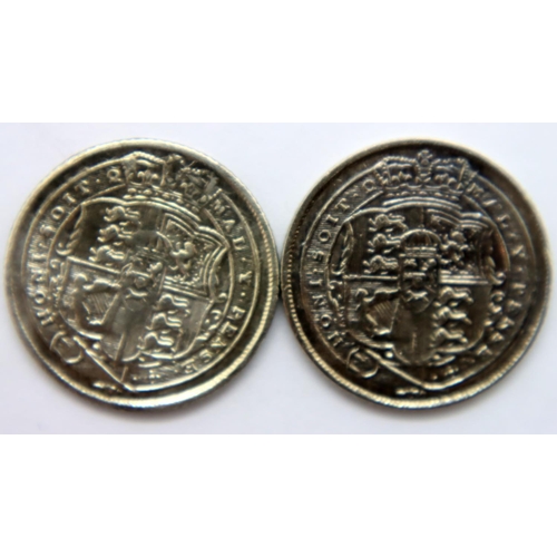 3152 - Two Silver Sixpences of King George III. P&P Group 1 (£14+VAT for the first lot and £1+VAT for subse... 