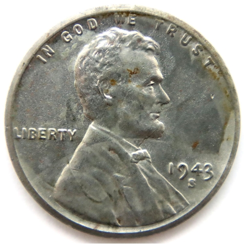 3156 - 1943 San Francisco Mint Steel Cent (USA). P&P Group 1 (£14+VAT for the first lot and £1+VAT for subs... 