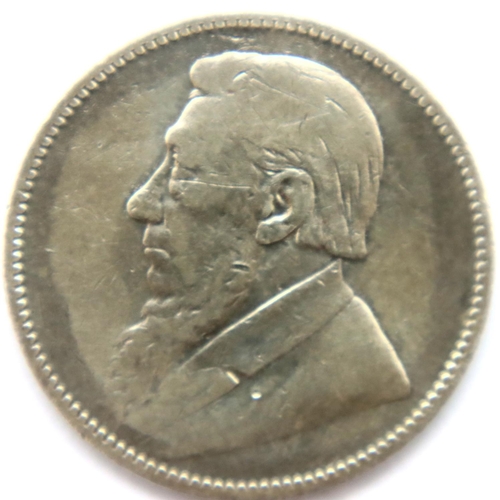 3157 - 1895 - Silver Shilling of Sud Afrika - depiction of Kruger. P&P Group 1 (£14+VAT for the first lot a... 