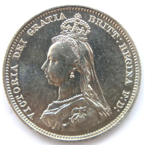 3158 - 1887 - Silver Shilling of Queen Victoria. P&P Group 1 (£14+VAT for the first lot and £1+VAT for subs... 