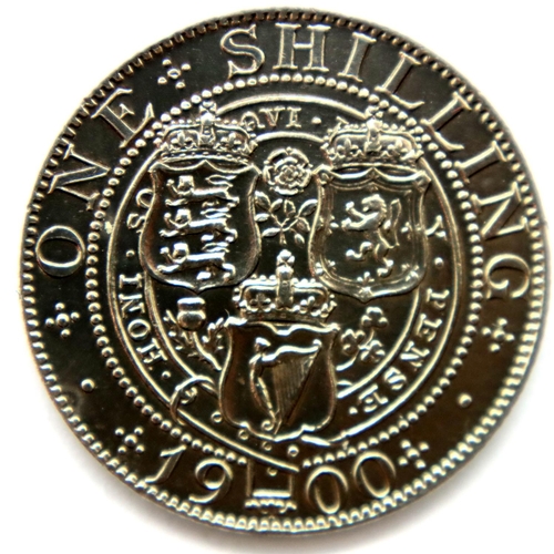 3163 - 1900 - Silver Shilling of Queen Victoria. P&P Group 1 (£14+VAT for the first lot and £1+VAT for subs... 