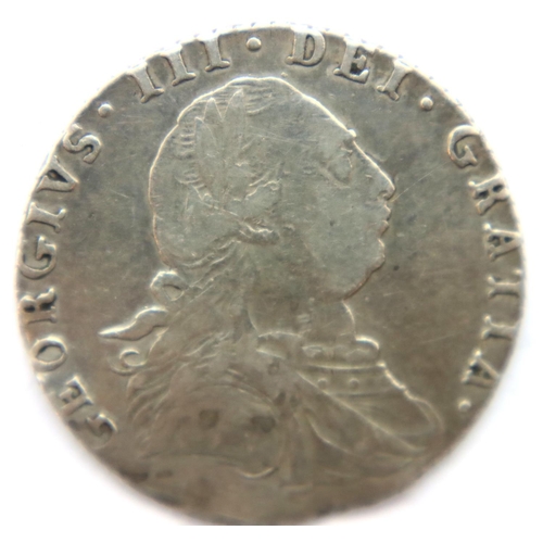 3167 - 1787 - Silver Sixpence of King George III. P&P Group 1 (£14+VAT for the first lot and £1+VAT for sub... 