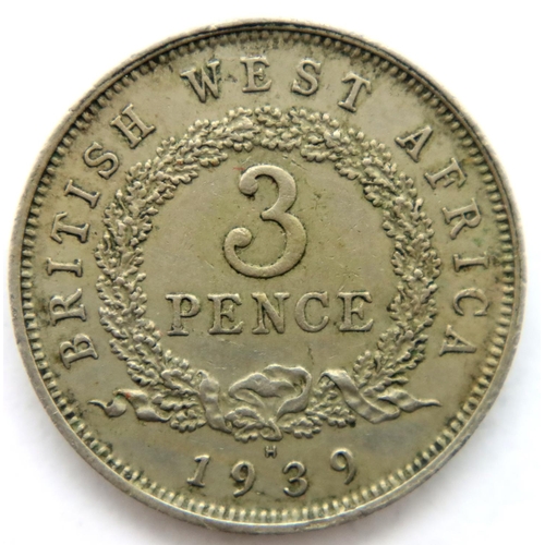 3173 - 1938 - British West Africa Threepence. P&P Group 1 (£14+VAT for the first lot and £1+VAT for subsequ... 