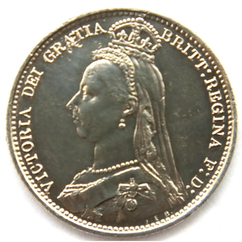 3175 - 1889 - Silver Sixpence of Queen Victoria. P&P Group 1 (£14+VAT for the first lot and £1+VAT for subs... 