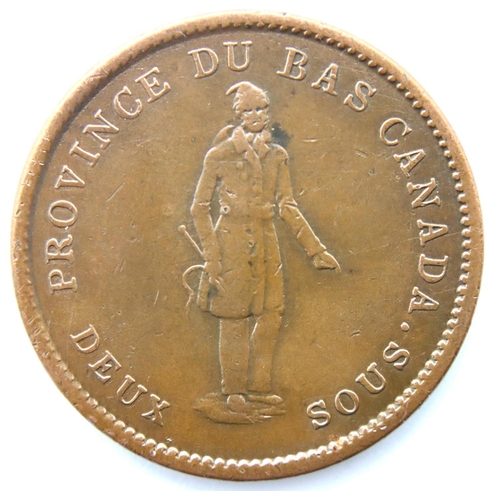 3215 - 1837 - Bank of Canada Penny token. P&P Group 1 (£14+VAT for the first lot and £1+VAT for subsequent ... 