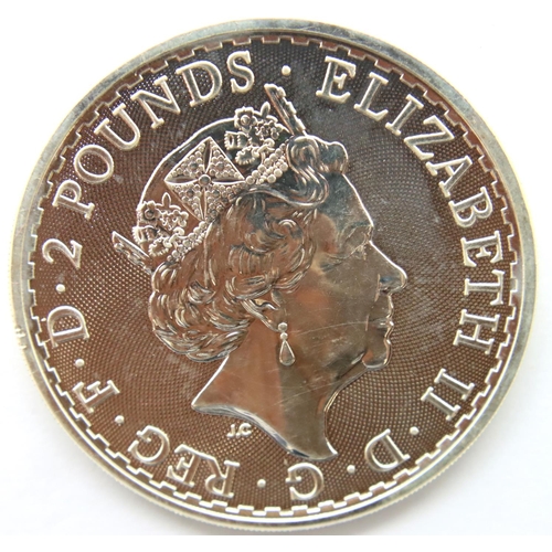 3218 - 2019 - 1oz Silver Britannia Bullion round. P&P Group 1 (£14+VAT for the first lot and £1+VAT for sub... 