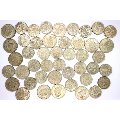 3225 - Mixed Half Crowns and Two Shillings of Elizabeth II. P&P Group 1 (£14+VAT for the first lot and £1+V... 