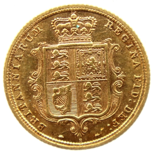 3235 - 1886 Sydney Mint Half Sovereign of Queen Victoria, shield back. P&P Group 1 (£14+VAT for the first l... 