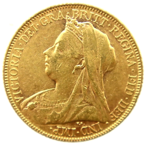 3237 - 1900 Full Sovereign of Queen Victoria. P&P Group 1 (£14+VAT for the first lot and £1+VAT for subsequ... 