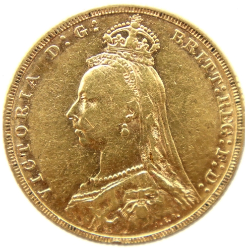 3242 - 1890 Melbourne Mint Full Sovereign of Queen Victoria. P&P Group 1 (£14+VAT for the first lot and £1+... 