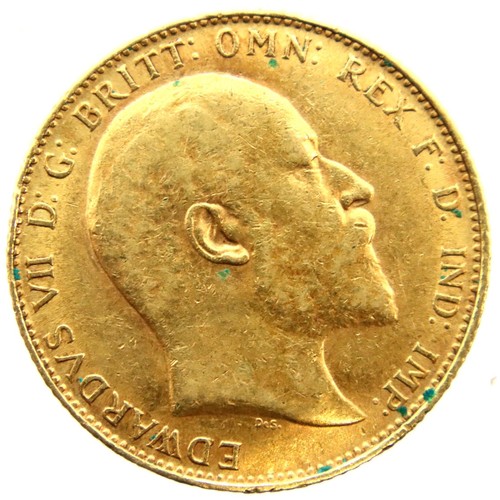 3228 - 1905 full sovereign of Edward VII. P&P Group 1 (£14+VAT for the first lot and £1+VAT for subsequent ... 