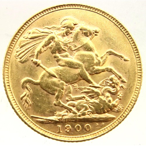 3229 - 1900 full sovereign of Queen Victoria. P&P Group 1 (£14+VAT for the first lot and £1+VAT for subsequ... 