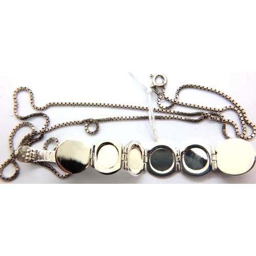 25 - Silver ball locket on chain 13g. P&P Group 1 (£14+VAT for the first lot and £1+VAT for subsequent lo... 