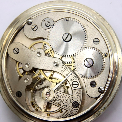 73 - West End Watch Co white metal pocket watch, Aftab model. P&P Group 1 (£14+VAT for the first lot and ... 