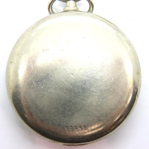 73 - West End Watch Co white metal pocket watch, Aftab model. P&P Group 1 (£14+VAT for the first lot and ... 