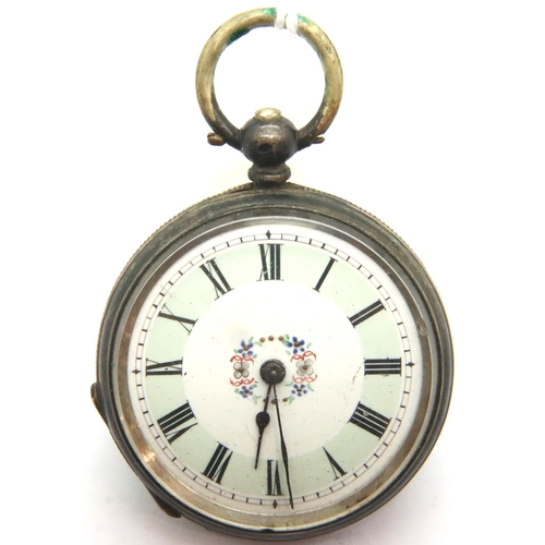 74 - 800 silver fob watch. P&P Group 1 (£14+VAT for the first lot and £1+VAT for subsequent lots)