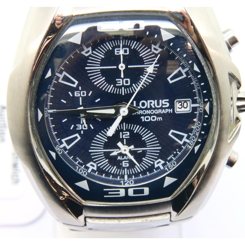 79 - Lorus; gents chronograph wristwatch, working at lotting. P&P Group 1 (£14+VAT for the first lot and ... 