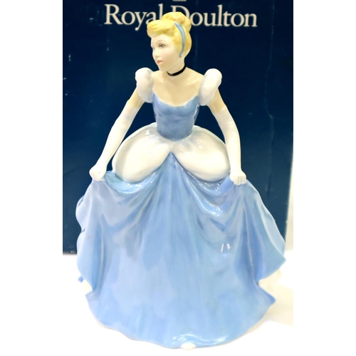 134 - Boxed Royal Doulton limited edition figurine, Cinderella no 481, H: 20 cm. P&P Group 2 (£18+VAT for ... 