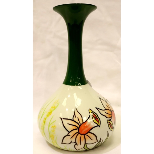 164 - Lorna Bailey Old Ellgreave Pottery vase in the Spring pattern, 2/250, H: 20 cm. P&P Group 2 (£18+VAT... 