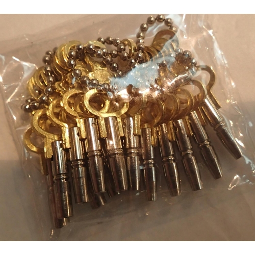 1069 - Complete set of fourteen different sized pocket watch keys.  P&P Group 1 (£14+VAT for the first lot ... 