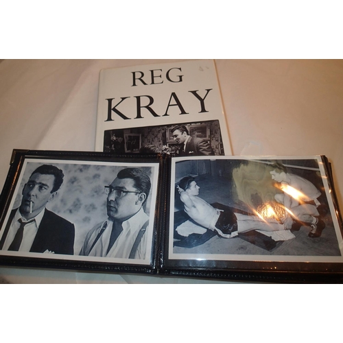 1081 - Copy of Born Fighter by Reg Kray and an album of possibly related photographs. P&P Group 1 (£14+VAT ... 