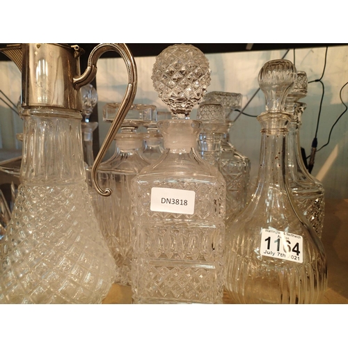 1164 - Collection of decanters and glassware. Not available for in-house P&P, contact Paul O'Hea at Mailbox... 