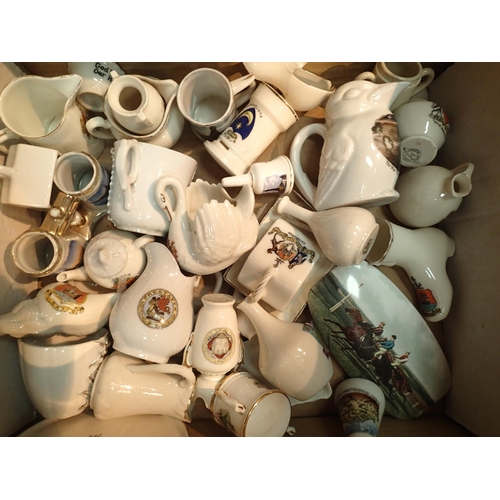 1168 - A box of ceramics relating to different UK seaside towns. Not available for in-house P&P, contact Pa... 