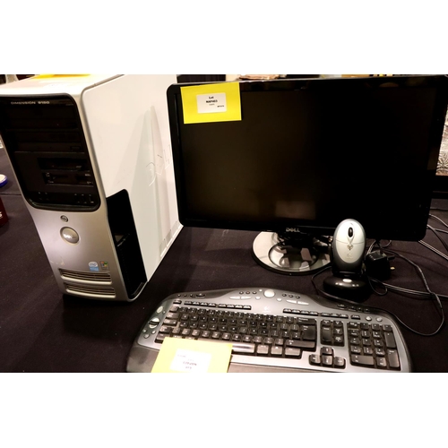 317 - Dell Dimension 9150 desktop PC, Complete system including Dell LCD monitor, Logitech wireless keyboa... 