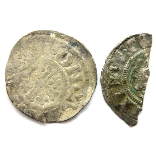 3075 - Silver hammered Short Cross penny of Henry III and a cut mock silver penny from France. P&P Group 1 ... 