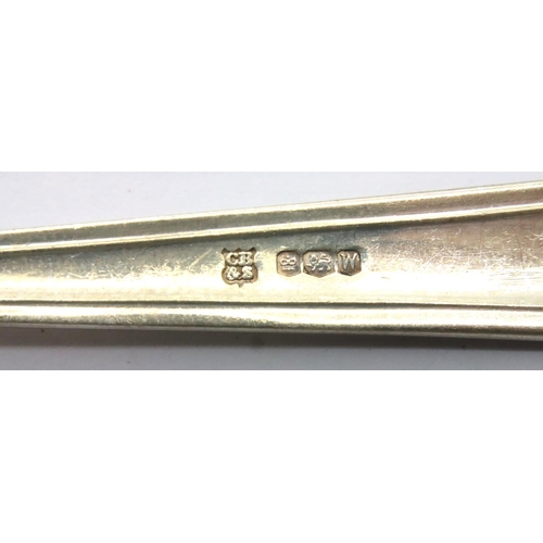 100 - Set of eight hallmarked silver dessert forks, Sheffield assay. P&P Group 1 (£14+VAT for the first lo... 