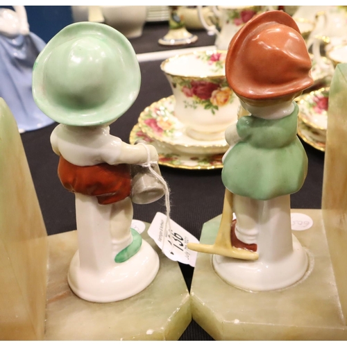 136 - Pair of Mabel Lucie Attwell bookends, H: 16 cm. P&P Group 2 (£18+VAT for the first lot and £3+VAT fo... 