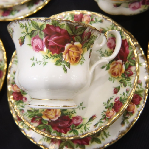 137 - Quantity of Royal Albert Old Country Roses teaware, first quality, mainly 1962 back stamp. Not avail... 