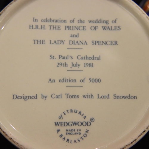 147 - Two Wedgwood Royal Wedding 1981 Queens ware mugs, each limited edition of 5000, these being 1872 and... 