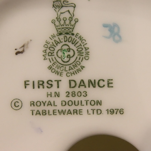 166 - Royal Doulton Letter To Santa, First Dance figurine and a further Coalport figurine. P&P Group 3 (£2... 