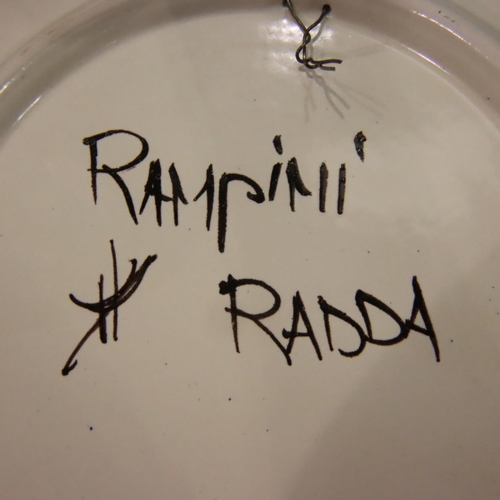 190 - Rampini Radda Italian ceramic charger, D: 36 cm. P&P Group 3 (£25+VAT for the first lot and £5+VAT f... 