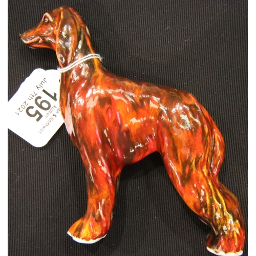 195 - Anita Harris Afghan Hound, signed in gold, H: 15 cm. P&P Group 1 (£14+VAT for the first lot and £1+V... 