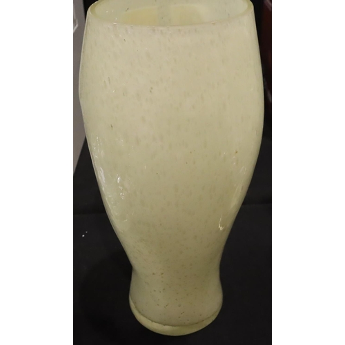 230 - Tall glass face vase, H: 35 cm. P&P Group 3 (£25+VAT for the first lot and £5+VAT for subsequent lot... 