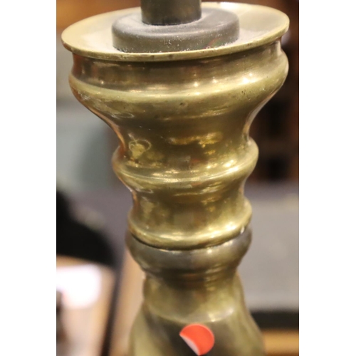 238 - Pair of large brass twist lamp bases, each H: 57 cm. P&P Group 3 (£25+VAT for the first lot and £5+V... 