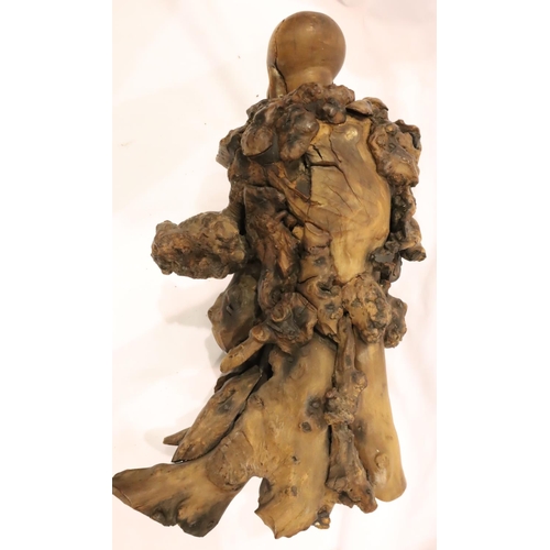 273 - 19th Century Chinese rosewood carved figurine, H: 35 cm. P&P Group 3 (£25+VAT for the first lot and ... 