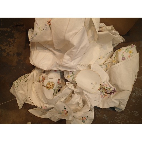 1400A - Box selection of embroidered cotton and other martials. Not available for in-house P&P, contact Paul... 