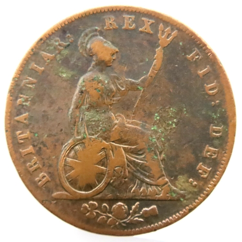 3061 - 1827 half penny of George IV. P&P Group 1 (£14+VAT for the first lot and £1+VAT for subsequent lots)