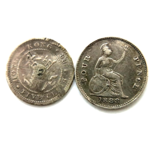 3065 - Two Victorian Silver coins, both young head. P&P Group 1 (£14+VAT for the first lot and £1+VAT for s... 