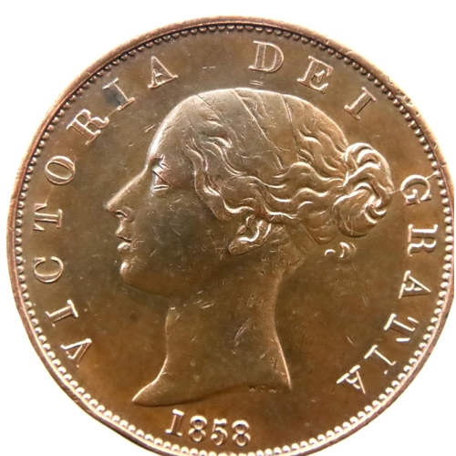 3066 - 1858 half penny of Queen Victoria. P&P Group 1 (£14+VAT for the first lot and £1+VAT for subsequent ... 